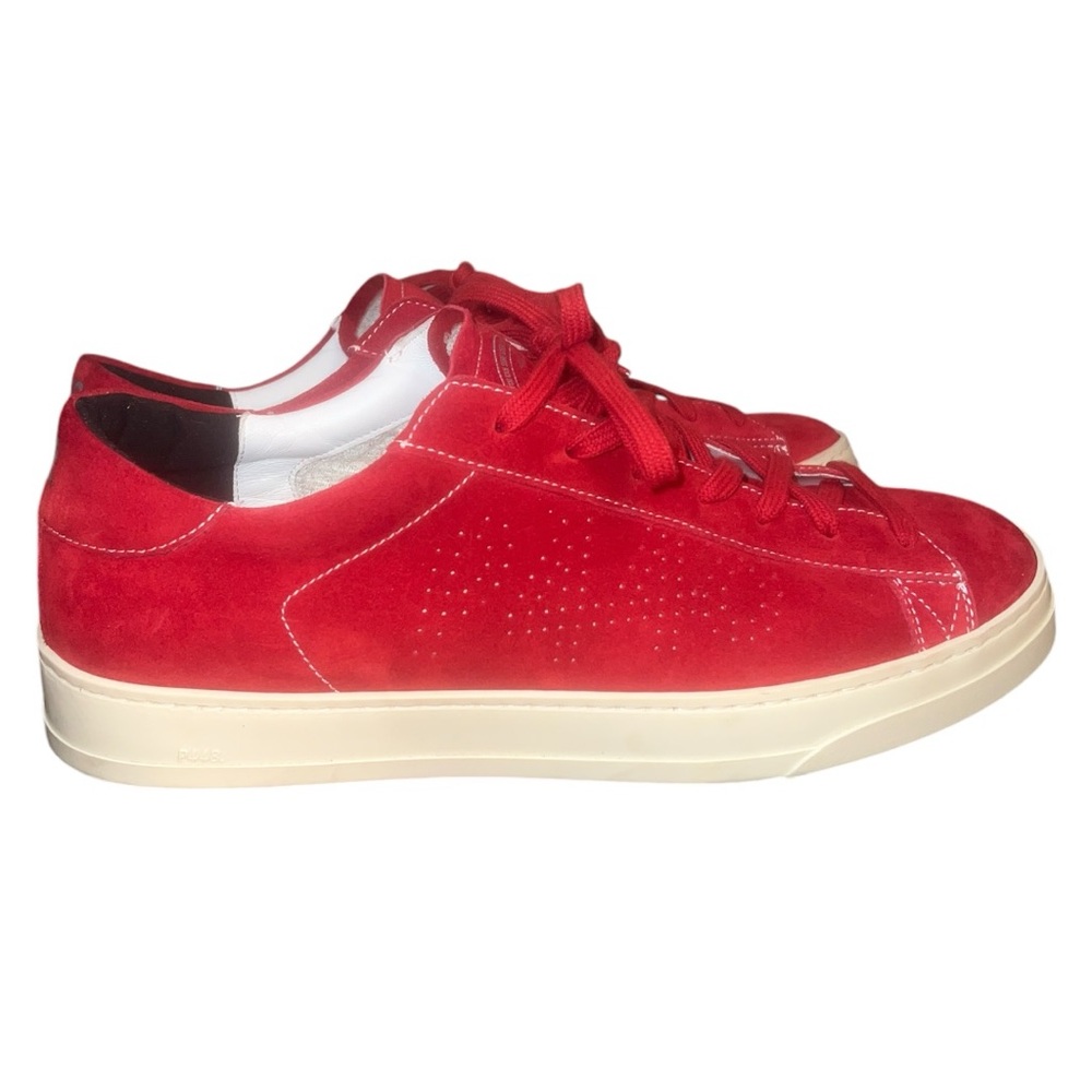 P448 - Jack Suede Red Low Top Sneakers